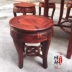 Bàn ghế gỗ gụ Lào bàn gỗ hồng đỏ tròn bộ chín mận hoa bàn giải trí trống bàn Sian rosewood - Bộ đồ nội thất mẫu giường ngủ đẹp Bộ đồ nội thất