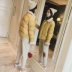 Áo khoác cotton mùa đông nữ nhỏ ngắn phiên bản Hàn Quốc của áo khoác cotton rộng 2018 mới áo khoác cotton nhẹ áo khoác mùa đông - Bông áo phao lông vũ nữ dáng dài Bông