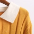 Mùa thu 2018 màu sắc ngọt ngào phù hợp với cổ áo búp bê ngắn áo len mỏng nữ chủ đề mới là áo len mỏng thủy triều áo len cổ lọ form rộng Cardigan