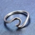 Nhẫn mới s925 nhẫn bạc Hình dạng sóng mỏng Đuôi bạc đính hôn bạc vàng hồng vàng và nhẫn bạc nhẫn cặp pnj Nhẫn
