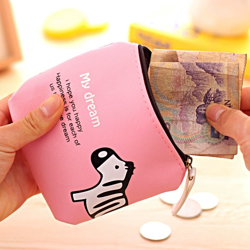 Вместительные и большые аттракционы, кошелек, бумажник с молнией, сумка через плечо, монеты, ключница, Южная Корея