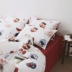 INS gió mạng Bắc Âu giường ngủ ở một gia đình bốn màu đỏ Sesame Street phim hoạt hình cô gái của tâm trí ký túc xá khăn trải giường chăn Mikasa - Bộ đồ giường bốn mảnh Bộ đồ giường bốn mảnh