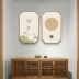 Trung Quốc mới phong cách trà trang trí phòng tranh Zen sen hiên treo tranh phòng khách hành lang nền tường dọc bức tranh tường hình bát giác