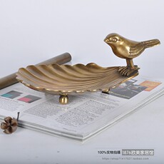 Декоративные горшки 印度进口纯铜果盘 北欧美式金色装饰摆件干果盘首饰收纳钥匙托盘