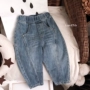 Quần jean mềm, tuyệt vời, chất lượng cao, quần jean cotton trẻ em tùy chỉnh của Hàn Quốc, quần cà rốt Harlan - Quần jean váy đầm trẻ em 13 tuổi