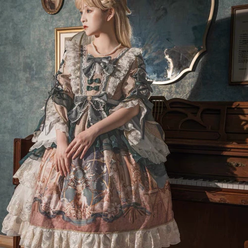 Оригинальное элегантное платье, Lolita OP, стиль Лолита