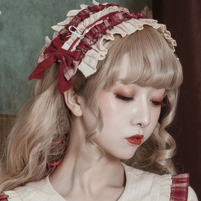 taobao agent Little Red Riding Hood, genuine hair accessory, Japanese universal headband, Lolita style