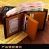 Retro mới của nam giới ví ngắn thời trang Hàn Quốc đa thẻ tiền dọc ví thanh niên mặt cắt ngang kinh doanh bình thường triều