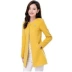 2018 mùa thu mới collarless len coat Slim mỏng kích thước lớn phụ nữ của phụ nữ phần dài áo len thủy triều Trung bình và dài Coat