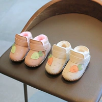 Утепленная детская удерживающая тепло обувь для раннего возраста для принцессы для кожаной обуви, 0-1-2 лет
