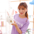 Chính hãng New Rabbit Rabbit Plush Toy Mô phỏng Thỏ trắng Búp bê Ragdoll Thỏ Sinh nhật Con gái Quà tặng - Đồ chơi mềm búp bê em bé Đồ chơi mềm