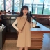 Váy hai dây thu đông 2018 phiên bản mới của Hàn Quốc của những chiếc váy len dệt kim ngắn phù hợp với thời trang nữ