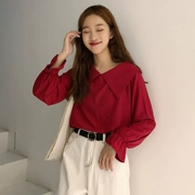 Áo sơ mi nữ thu đông 2018 phiên bản Hàn Quốc mới của chiếc áo sơ mi dài tay nhỏ nhắn, hoang dã mới lạ