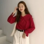 Áo sơ mi nữ thu đông 2018 phiên bản Hàn Quốc mới của chiếc áo sơ mi dài tay nhỏ nhắn, hoang dã mới lạ áo sơ mi nữ kiểu Hàn Quốc