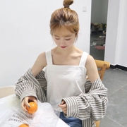 Mùa hè 2018 mới của Hàn Quốc phiên bản của hoang dã mỏng không tay áo Slim ngắn dây đeo vest phụ nữ mặc thủy triều sinh viên