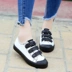 Đường phố bắn Hồng Kông giày vải nữ hoang dã Hàn Quốc phiên bản của Velcro Harajuku phẳng sinh viên giày nữ trọng lượng nhẹ thấp để giúp giày thường giầy dép nữ Plimsolls