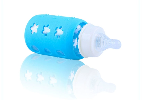 Силикагелевая бутылочка для кормления, защитный резиновый рукав, стандартный диаметр, защита при падении, защита от ожогов