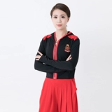 Летний красный танцующий балахон с молнией, костюм, лонгслив