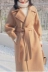Đèn lồng tay áo len áo nữ phần dài Hàn Quốc phiên bản của thắt lưng tie sang trọng trên đầu gối áo len sinh viên áo khoác dày Accentuated eo áo