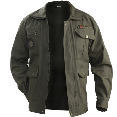 Рабочая одежда мужская топы чисто хлопковые пружины и осень-устойчивая к износостойкой антикальтинге сварщики автопроизводство настройка строительной площадки настройка одежды