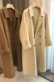 Маленькое двусторонное шерстяное пальто, свободный крой, квадратный вырез