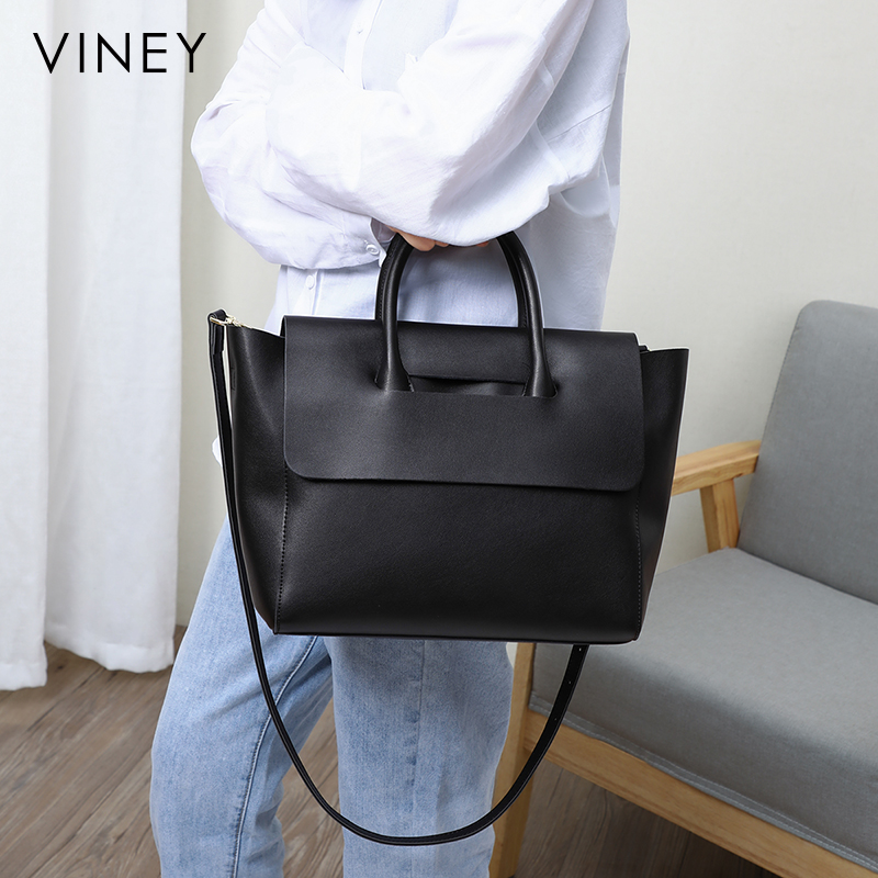 BlackViney Female bag 2020 new pattern tide genuine leather fashion One shoulder Diagonal package Versatile high-capacity portable Tote Bag