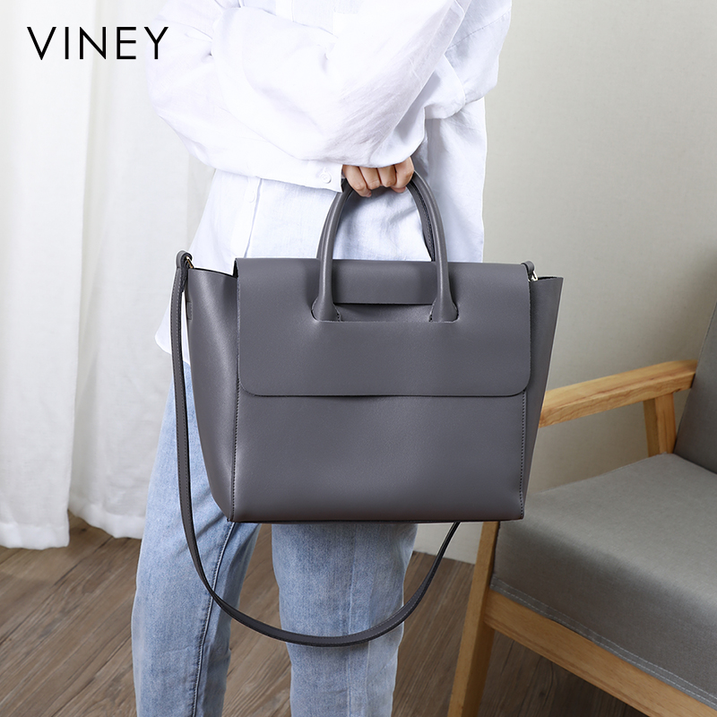 GreyViney Female bag 2020 new pattern tide genuine leather fashion One shoulder Diagonal package Versatile high-capacity portable Tote Bag