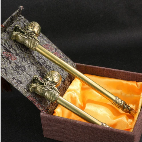 Латунная медная курительная трубка, латунный старомодный мундштук для пожилых людей, подарок на день рождения