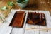 INCAFE | Đồ ăn nhẹ, đĩa gỗ, tấm gỗ bốn góc đơn giản, tấm, tấm gỗ, cửa hàng tạp hóa đũa gỗ cao cấp Tấm