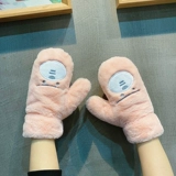 Зимние милые бархатные перчатки для школьников, зимний брендовый флисовый мультяшный удерживающий тепло комплект, в корейском стиле, плюшевые