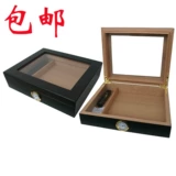 Кедровая деревянная сигарная коробка увлажняющая коробка кубинская сигарная увлажняющая коробка открытая окно черная сигара сигара сигарета сигарета