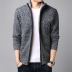 Nam giới mới 2018 xuân hè nam nam cộng với size Hàn Quốc áo len cổ lọ đan áo len cardigan - Cardigan áo len cổ cao nam Cardigan