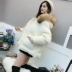 Cổ áo lông thú cotton ngắn nữ 2019 mùa đông mới Hàn Quốc BF nữ lông ngắn xuống bông độn áo khoác - Bông áo phao cổ lông dáng ngắn Bông