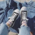 Giày vải nữ sinh viên mùa hè Phiên bản Hàn Quốc của giày hoang dã Harajuku ulzzang phẳng màu đen cổng gió retro cửa hàng giầy dép Plimsolls