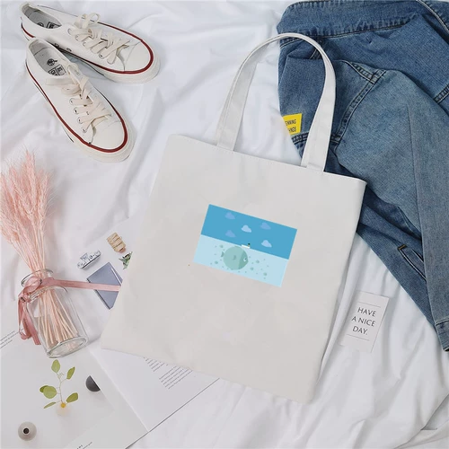 Сумка на одно плечо, шоппер, тканевый мешок для отдыха, школьный рюкзак, простой и элегантный дизайн