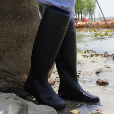 Резиновые сапоги 超级轻便高筒防滑可折叠男士农田插秧雨鞋钓鱼雨靴橡胶时尚水靴