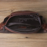 Кожаная нагрудная сумка, сумка через плечо, сумка на одно плечо для отдыха, поясная сумка, в корейском стиле, воловья кожа, из натуральной кожи