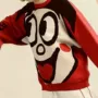 Wanglian tên Wangchao thương hiệu áo len nữ 2018 mùa thu và mùa đông màu đỏ hoạt hình sữa Wang Tsai áo len cổ tròn những người yêu thích áo khoác áo cardigan nữ hàn quốc