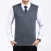 Người đàn ông trung niên đan vest người đàn ông trung niên của len vest cha mặc áo len đáy áo sơ mi nam len vest Dệt kim Vest