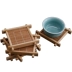 Kung Fu Bộ trà Trà Phụ kiện nghi lễ Tre Coaster Square Tic Tac Toe Cup Tre Tea Khay Pad Pad Cách nhiệt Đặc biệt ly thủy tinh uống trà Trà sứ