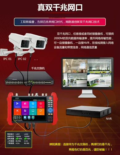 Network Tong Engineering Treasure IPC-9900PLUS мониторинг сетевого моделирования тестер H265 Dahua Haikang Полная функция