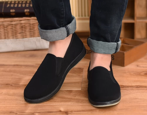 Подлинная старая Пекин Джинья Красная Карта Мужская ткани для мужской тканевой туфли свободна, удобная и удобная дыхательная способность ноги увеличивает число