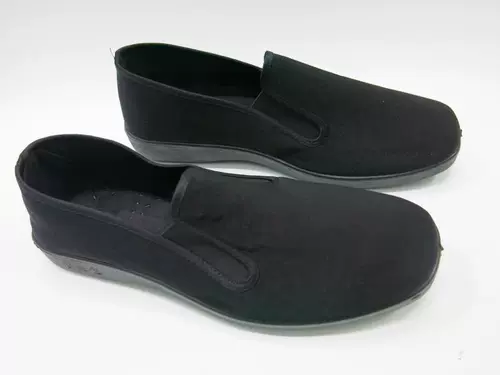 Подлинные старые пекинская мужская ткань обувь чистая черная черная черная рабочая обувь питательные ноги и дышащее мягкое дно специальное использование