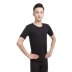 Yunyi dance nguồn cung cấp nam ngắn tay T-Shirt nam áo thể dục nhịp điệu ballet thể dục dụng cụ thực hành quần áo cơ sở đào tạo thể dục nhịp điệu quần áo
