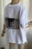 2018 mùa hè mới chic Hàn Quốc phiên bản của các hoang dã lỏng retro nhân vật in trắng ngắn tay T-Shirt áo sơ mi nữ triều áo thu đông dài tay nữ Áo phông