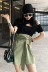 Hồng Kông phong cách sexy quây thiết kế áo nữ + hoang dã dây rút một từ mỏng váy sang trọng phong cách hipster phù hợp với Bộ đồ