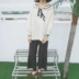 Han Fan lỏng dài tay búp bê áo sơ mi hàng đầu nữ mùa xuân mới ngọt ngào dễ thương áo sơ mi phun tay áo sinh viên áo triều