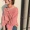 2018 mùa xuân phụ nữ thời trang Hàn Quốc phiên bản của nhỏ tươi từ cổ áo trumpet tay áo áo sơ mi ra khỏi vai kẻ sọc sọc áo triều