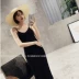 Dài Slim Túi Hip Vest Sled Dress Dress Dài Váy Đàn Hồi Phù Hợp Chặt Chẽ Áo Sơ Mi + Sun Protection Shirt váy dài Váy dài