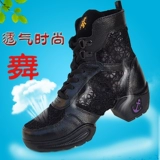 Летние туфли, дышащая современная высокая танцующая обувь, из натуральной кожи, мягкая подошва